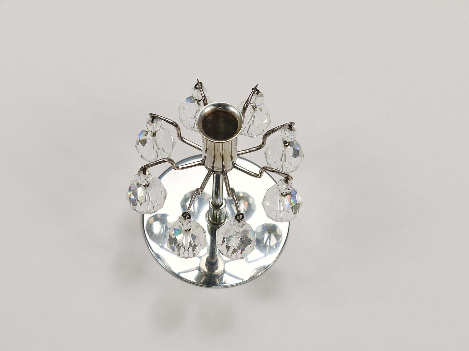 Home Decor J.L. Lobmeyr „Lights Of Vienna“ Pair Candleholders, Faceted Swarovski Crystals photo