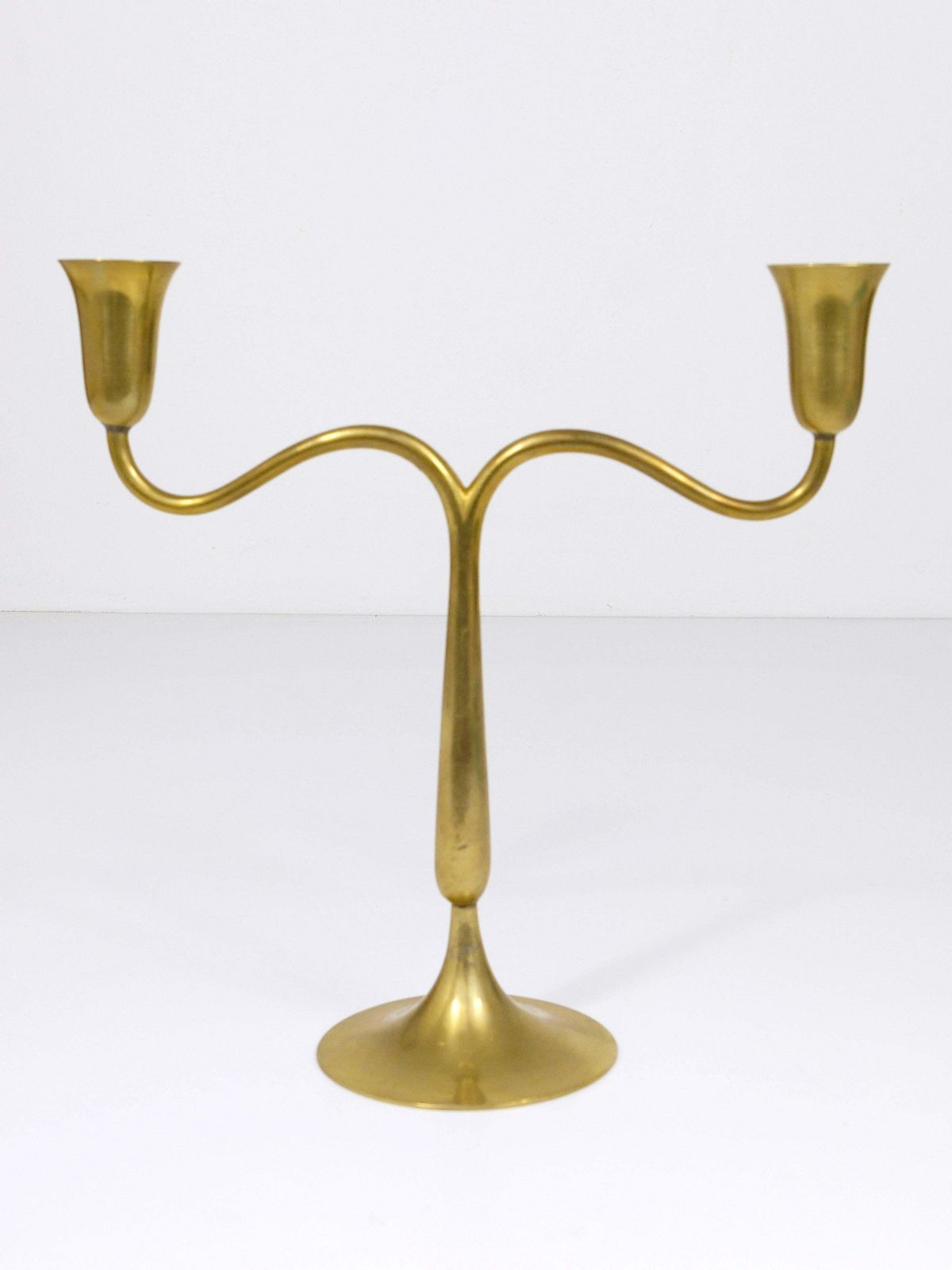 Hagenauer Vienna Brass Candelabra Mid Century Candle Holder, Austria, 1940s photo furniture