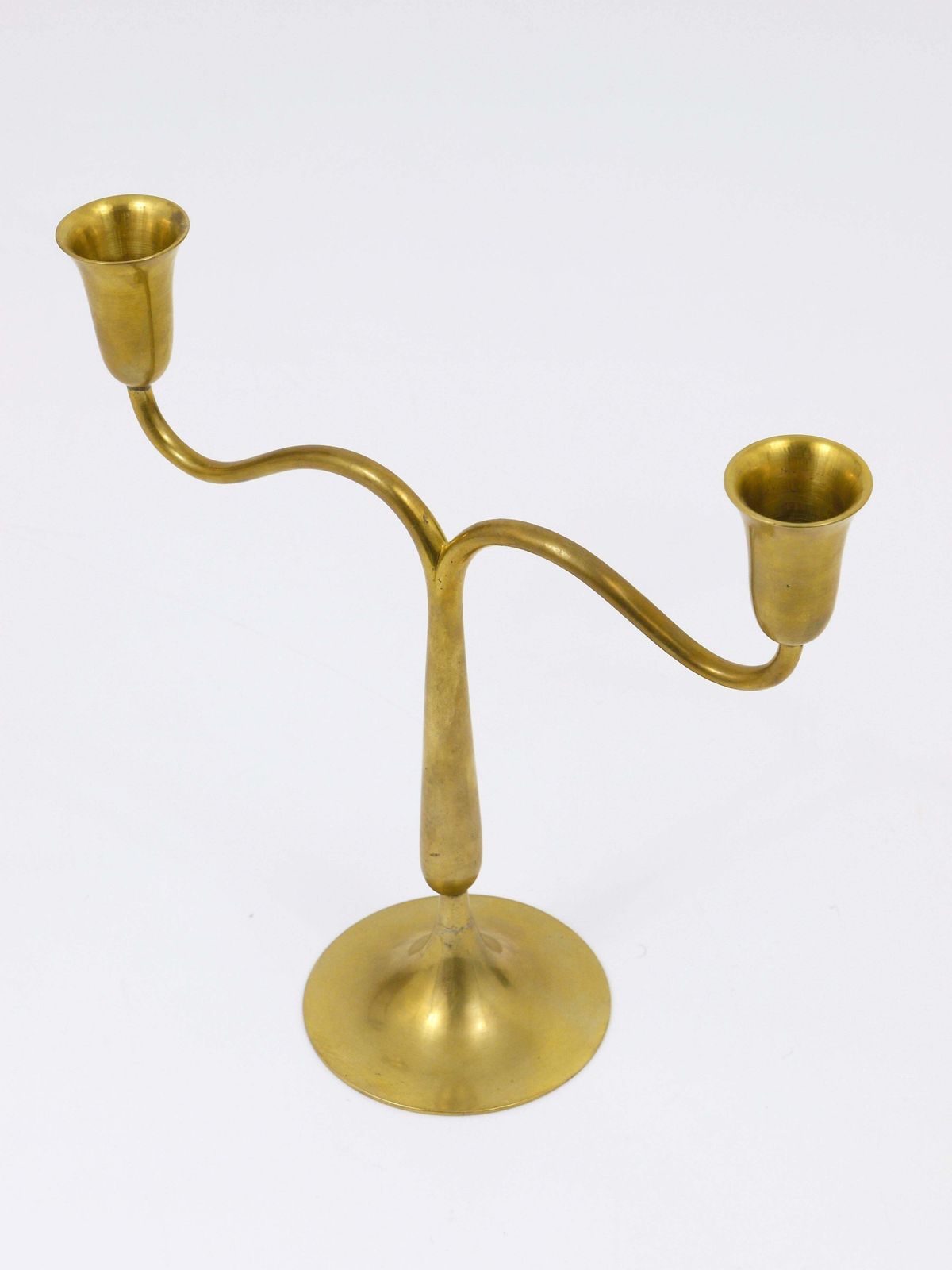 Hagenauer Vienna Brass Candelabra Mid Century Candle Holder, Austria, 1940s photo for sale