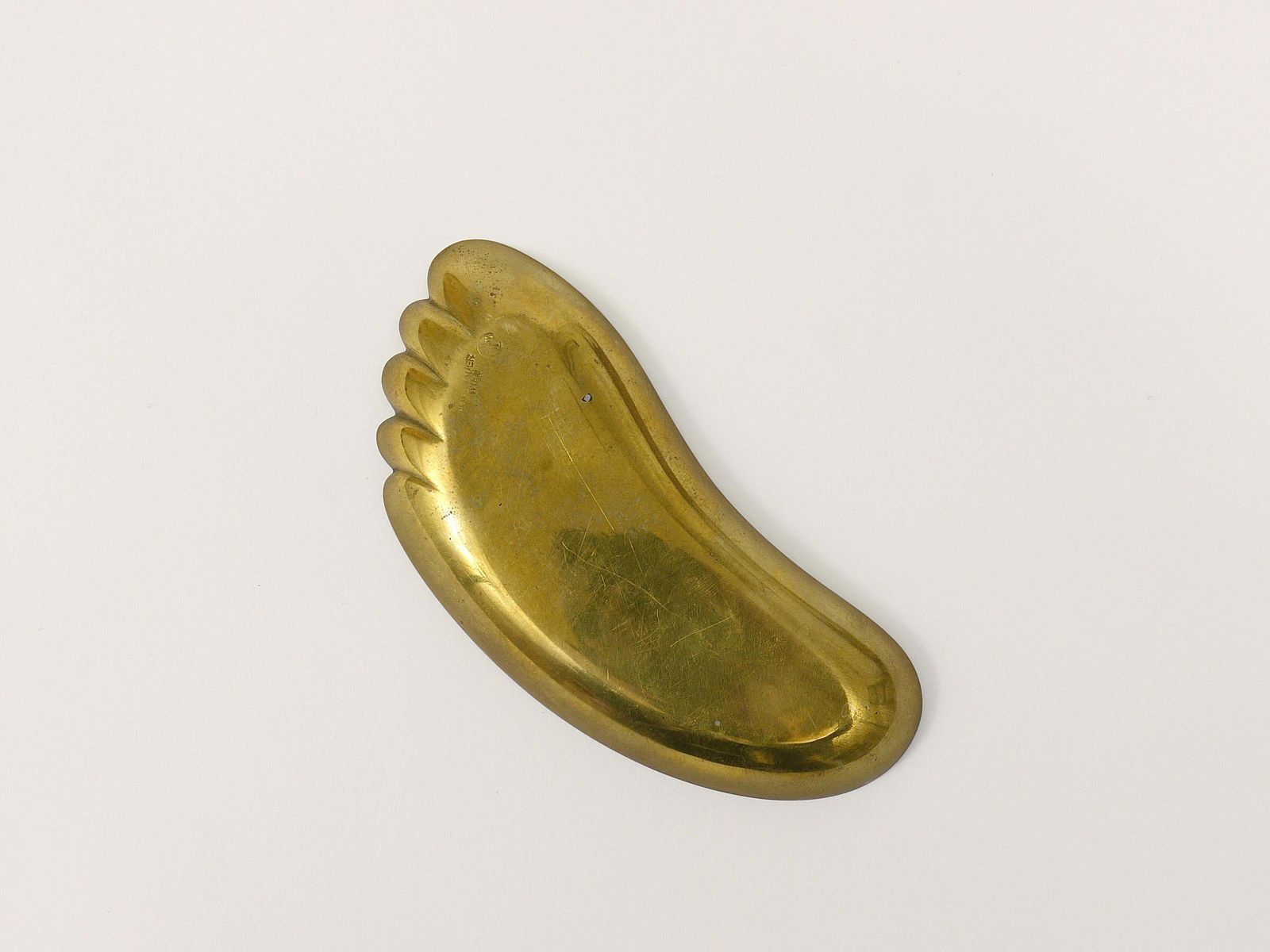 Werkstätte Hagenauer Sculptural Foot Bowl Or Tray, Midcentury, Brass, Austria photo buy