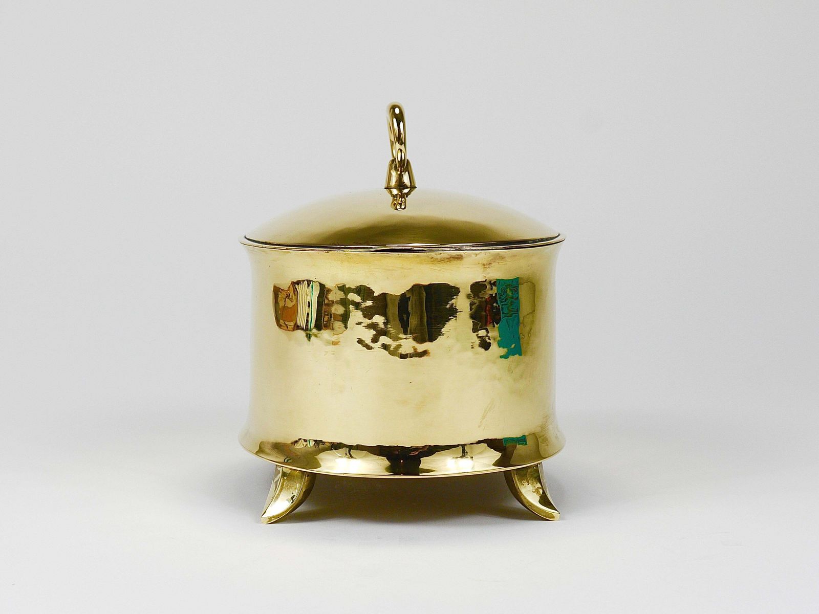 photo for sale Otto Prutscher Art Nouveau Brass Box Bowl With Lid, Melzer & Neuhardt, 1920s