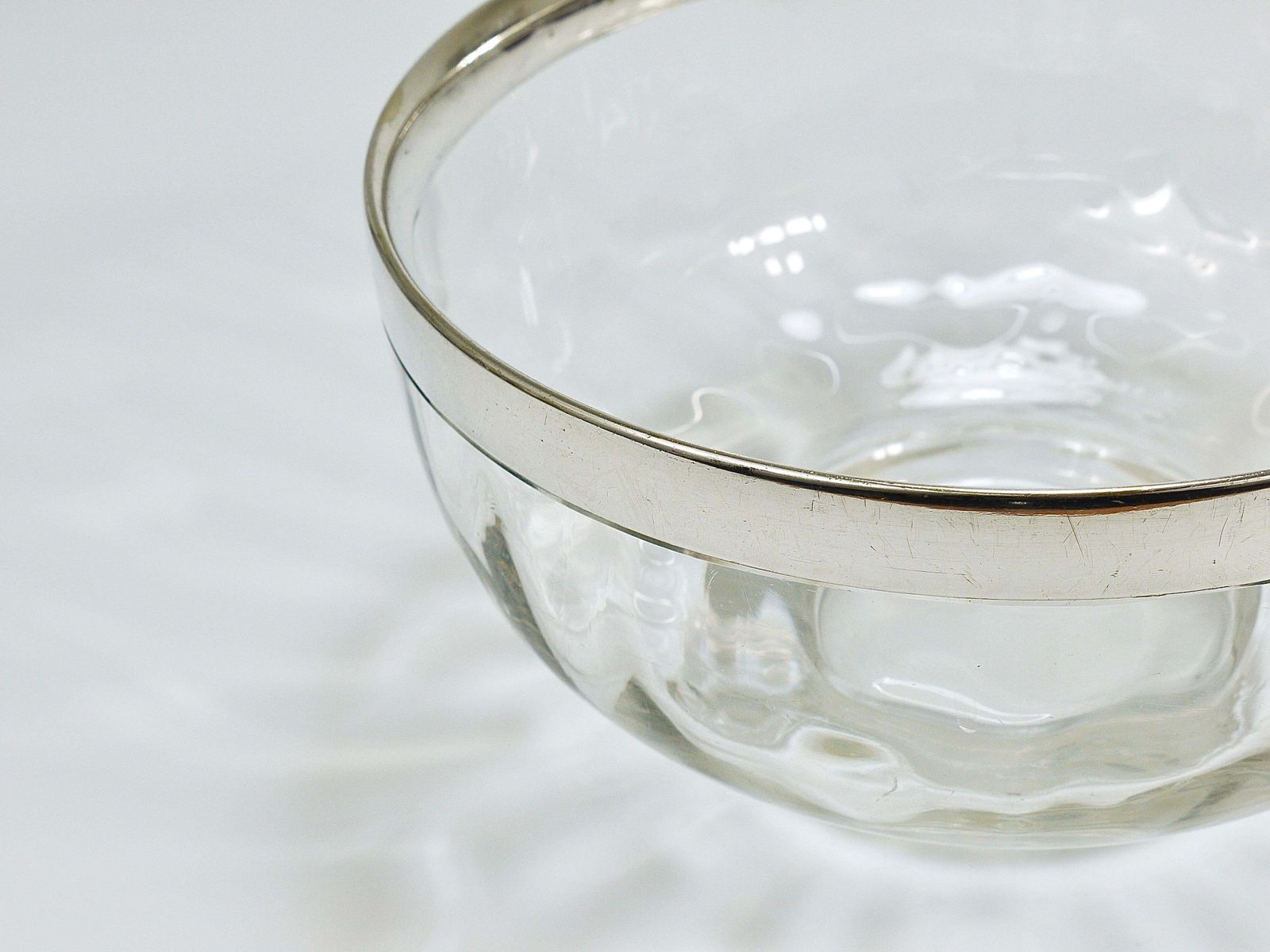 Koloman Moser Art Nouveau Meteor Bowl With Silver Rim, Bakalowits Vienna, 1900s photo for sale