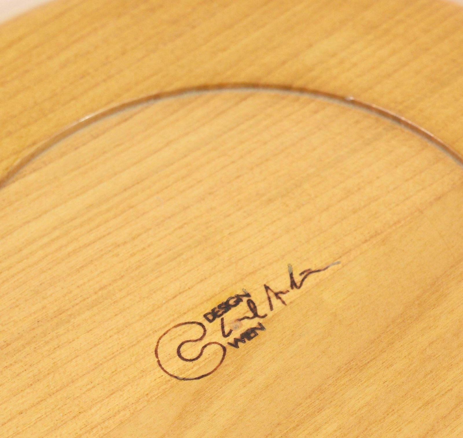 Carl Aubock Wooden Modernist Fruit Bowl Wood Plate , Austria, 1970s photo furniture