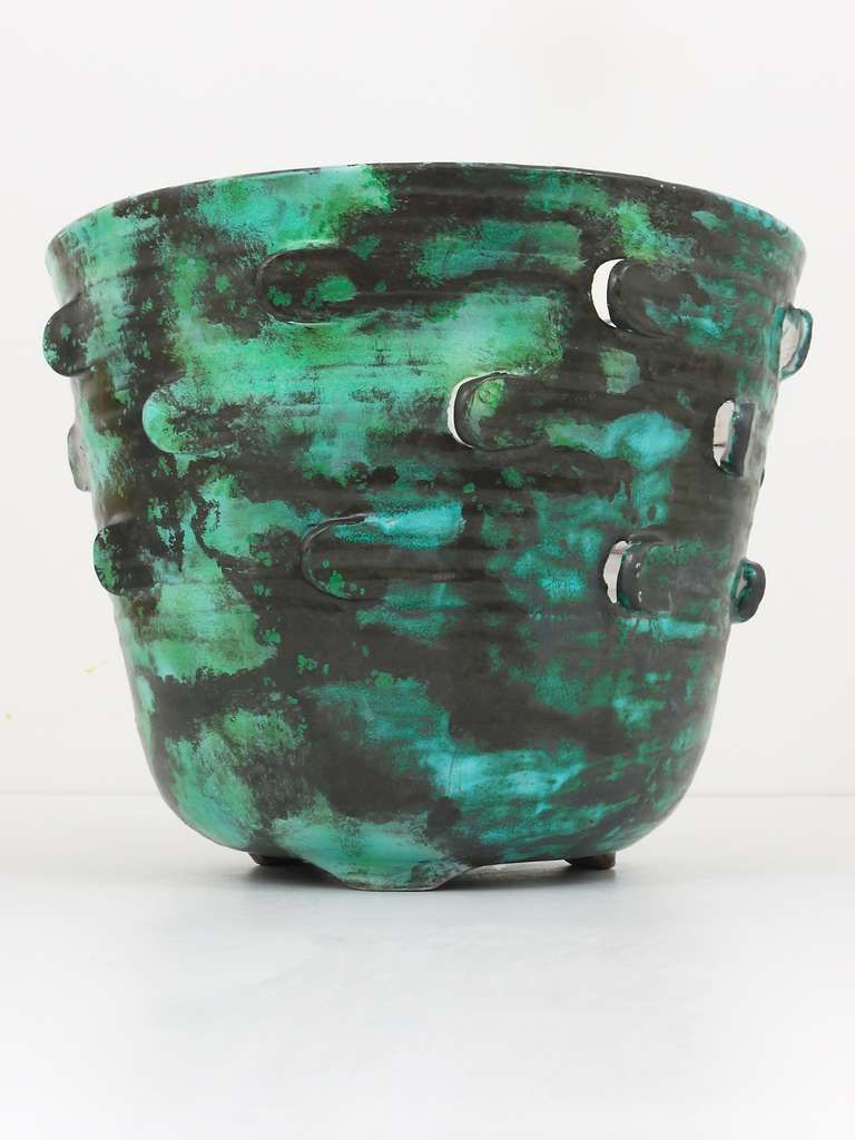 Large Michael Powolny Viennese Art Nouveau Secession Flower Pot, Austria, 1920s photo furniture