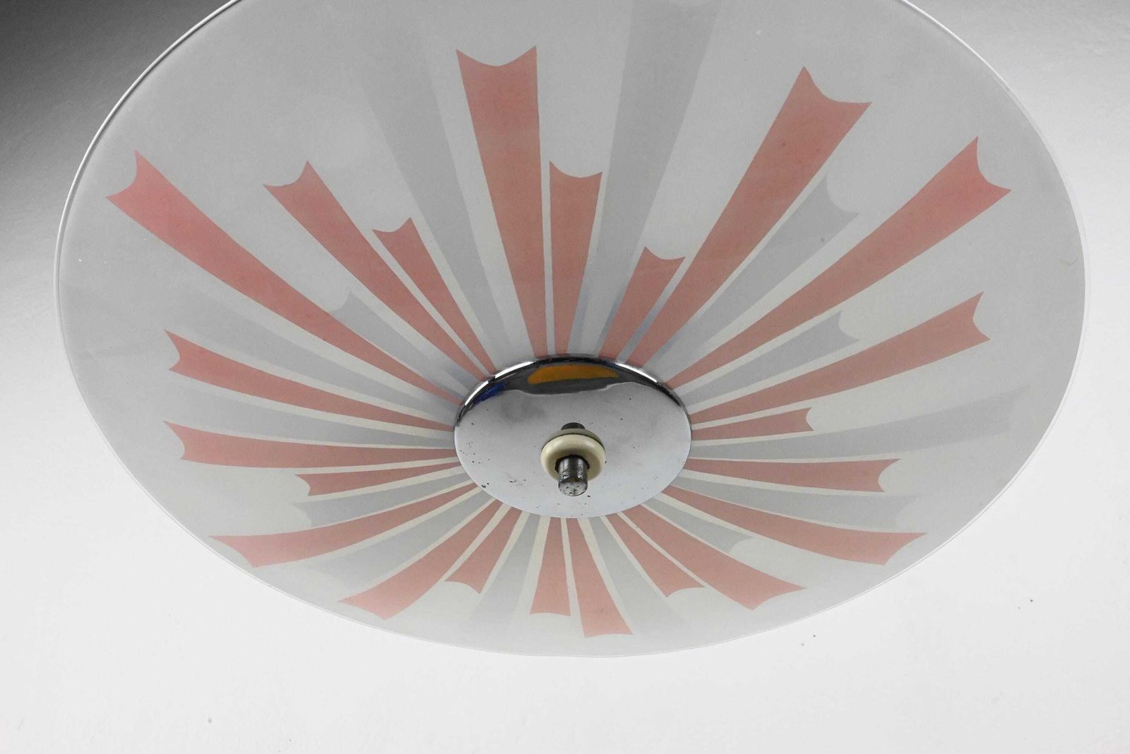 Round Glass Ceiling Light, Ceiling Lamp, Atomic Lighting, Mid Century Lighting, Mid Century Lamp, Mid Century Modern. Mid Century photo buy