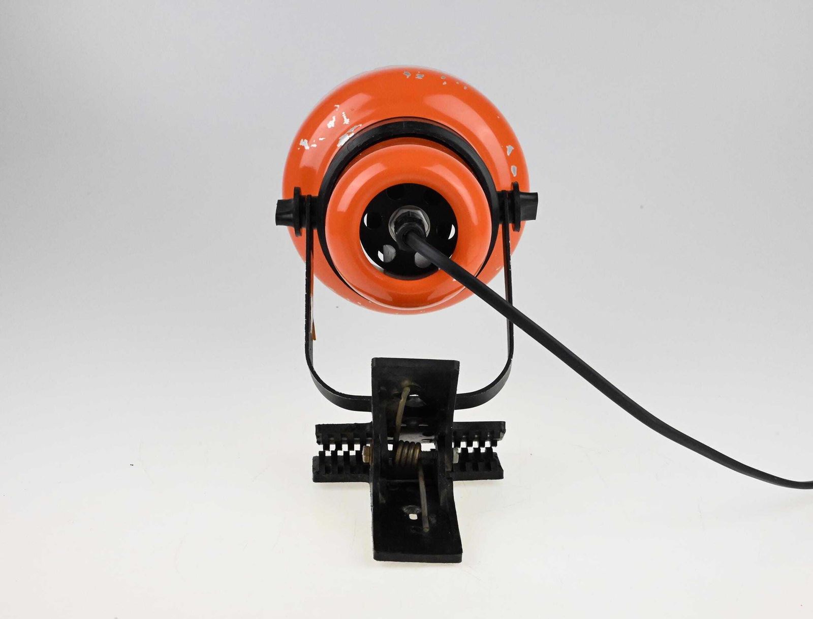 Mid Century Desk Lamp, Clip On Lamp, Desk Metal Lamp, Table Lamp, Desk Lamp, Bedside Lamp, Mid Century Lamp, Orange Lamp, Table Light photo vintage