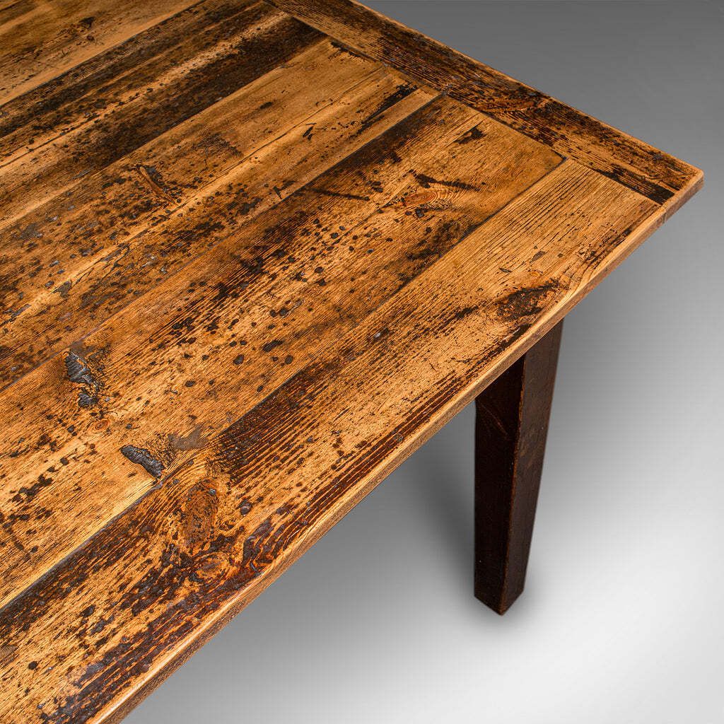 photo furniture Antique 6 Seater Country House Dining Table, English, Pine, Kitchen, Victorian