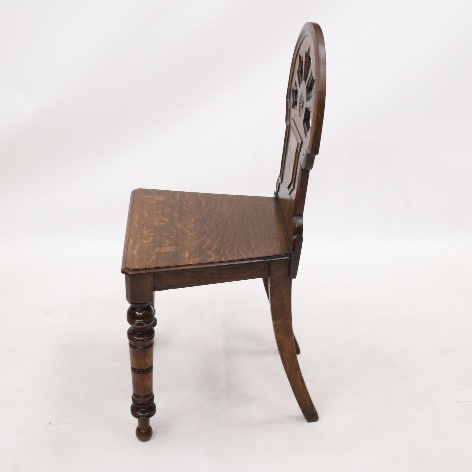 Carved Antique William IV Hall/Bedroom Chair Quartersawn Oak Free Delivery photo furniture