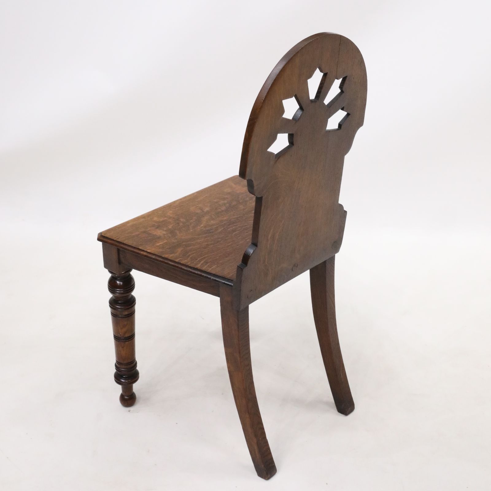 Carved Antique William IV Hall/Bedroom Chair Quartersawn Oak Free Delivery photo Furniture