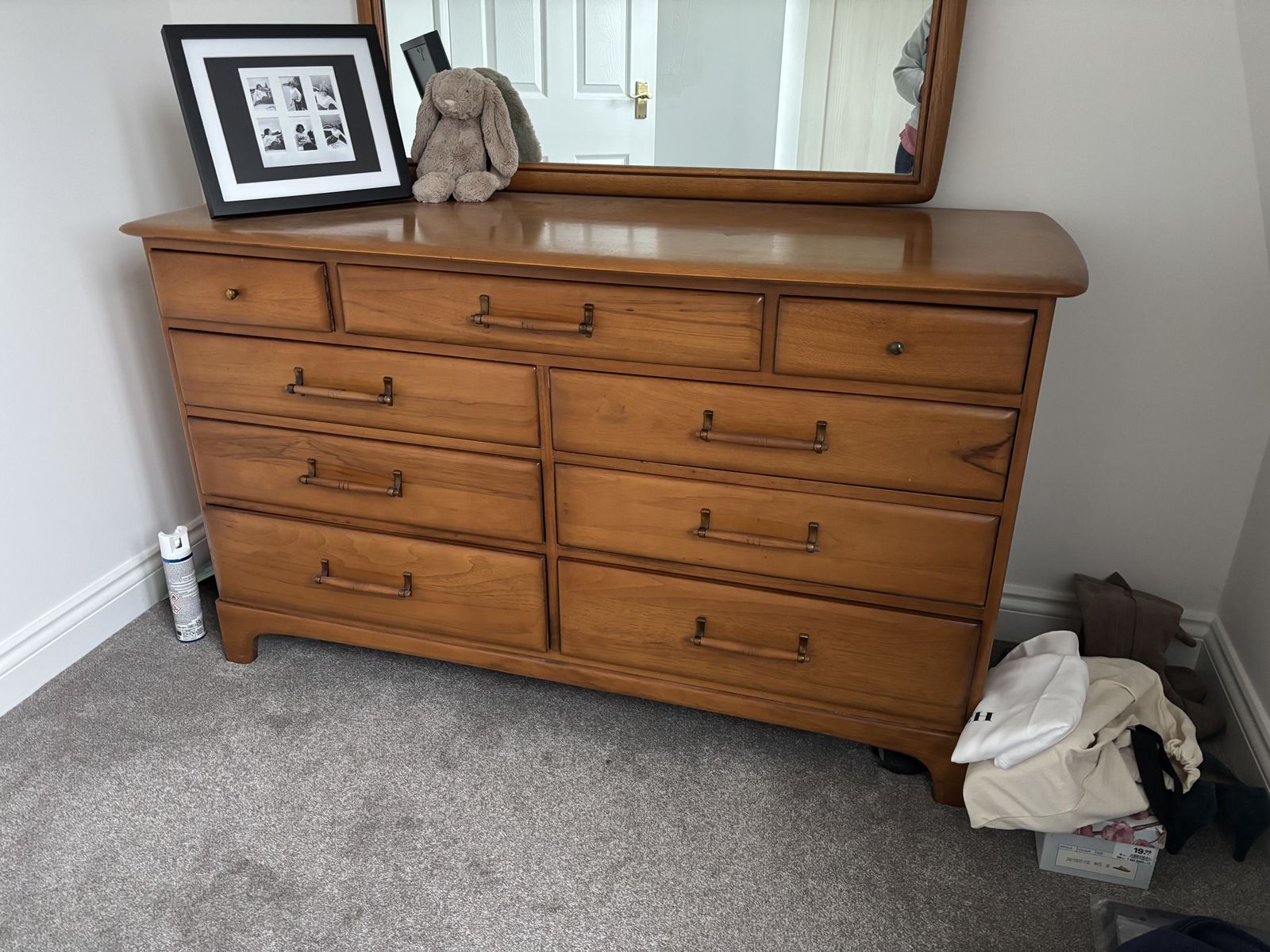 Mid Century Chest Of Drawers With Mirror photo furniture