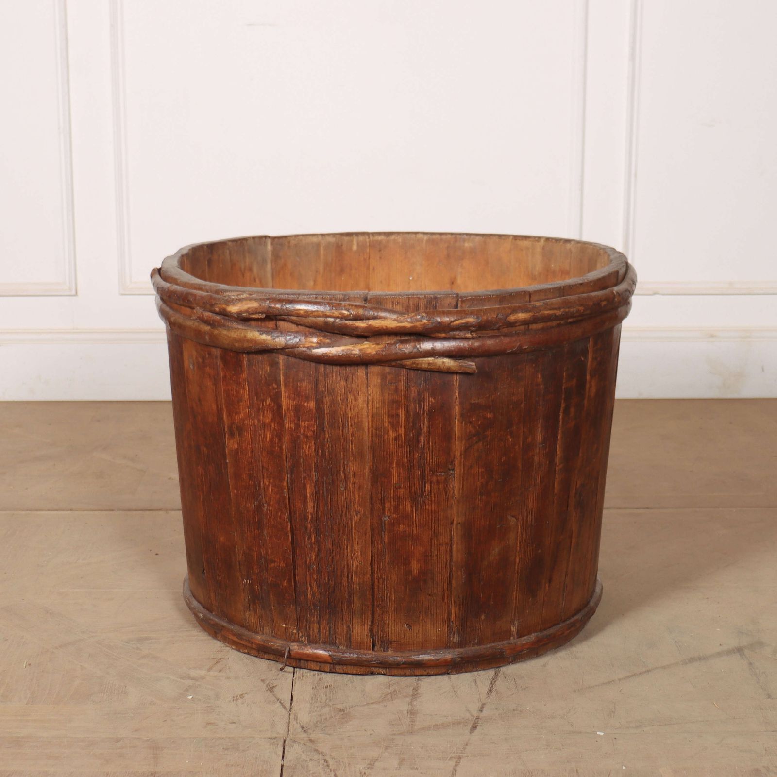 19th Century French Wooden Log Bin