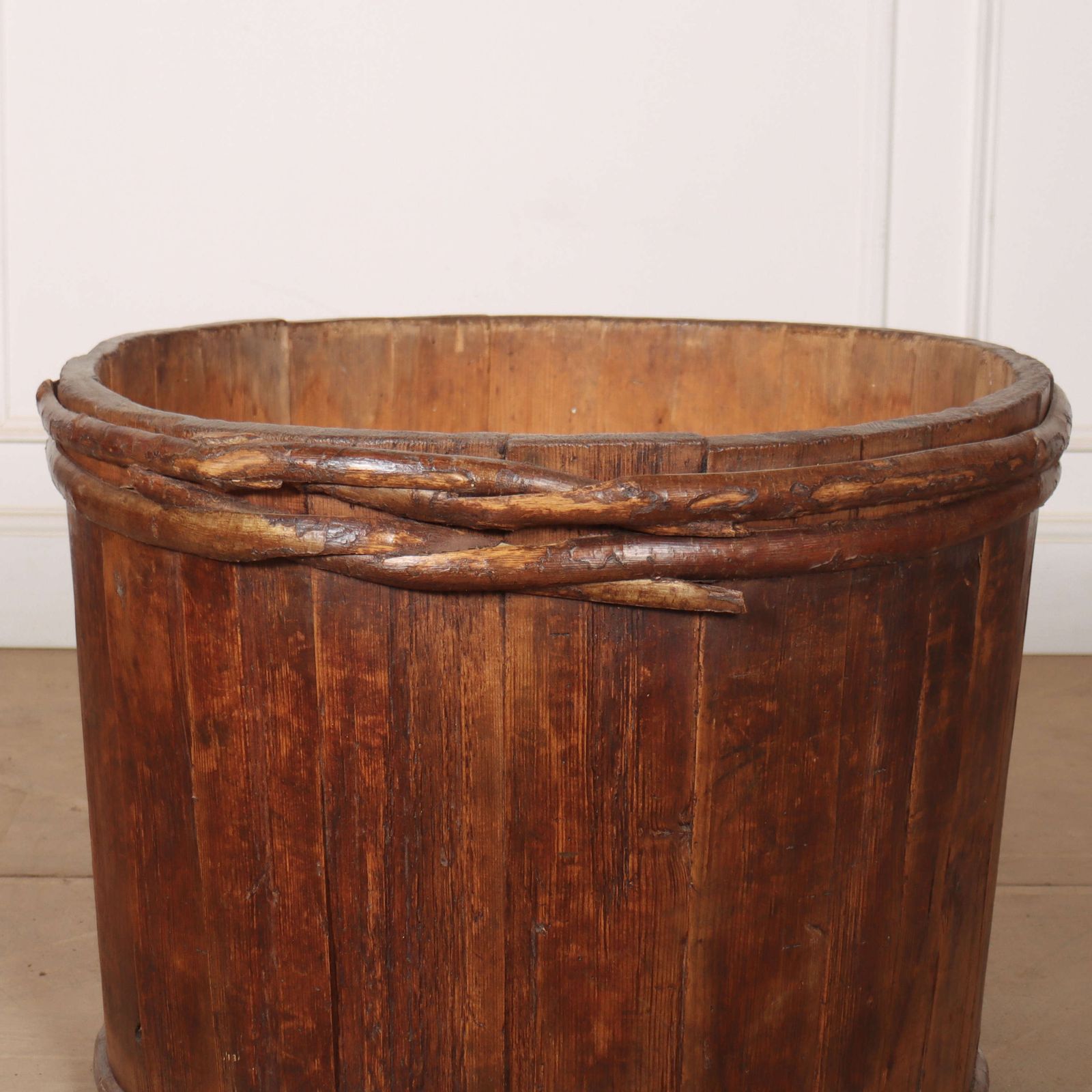 19th Century French Wooden Log Bin photo furniture
