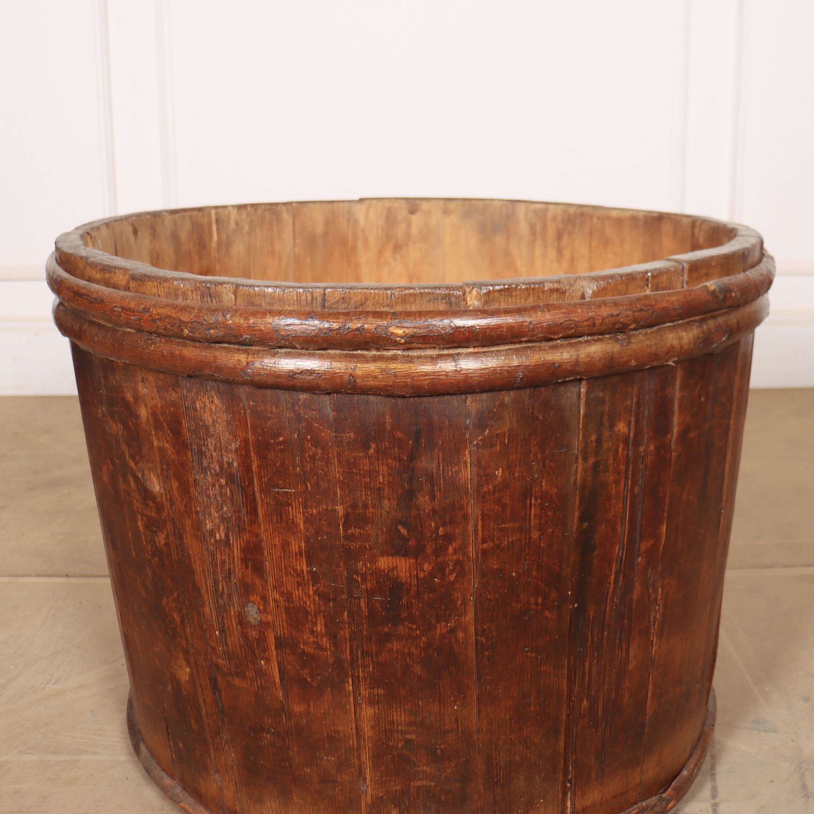 19th Century French Wooden Log Bin photo Home Decor