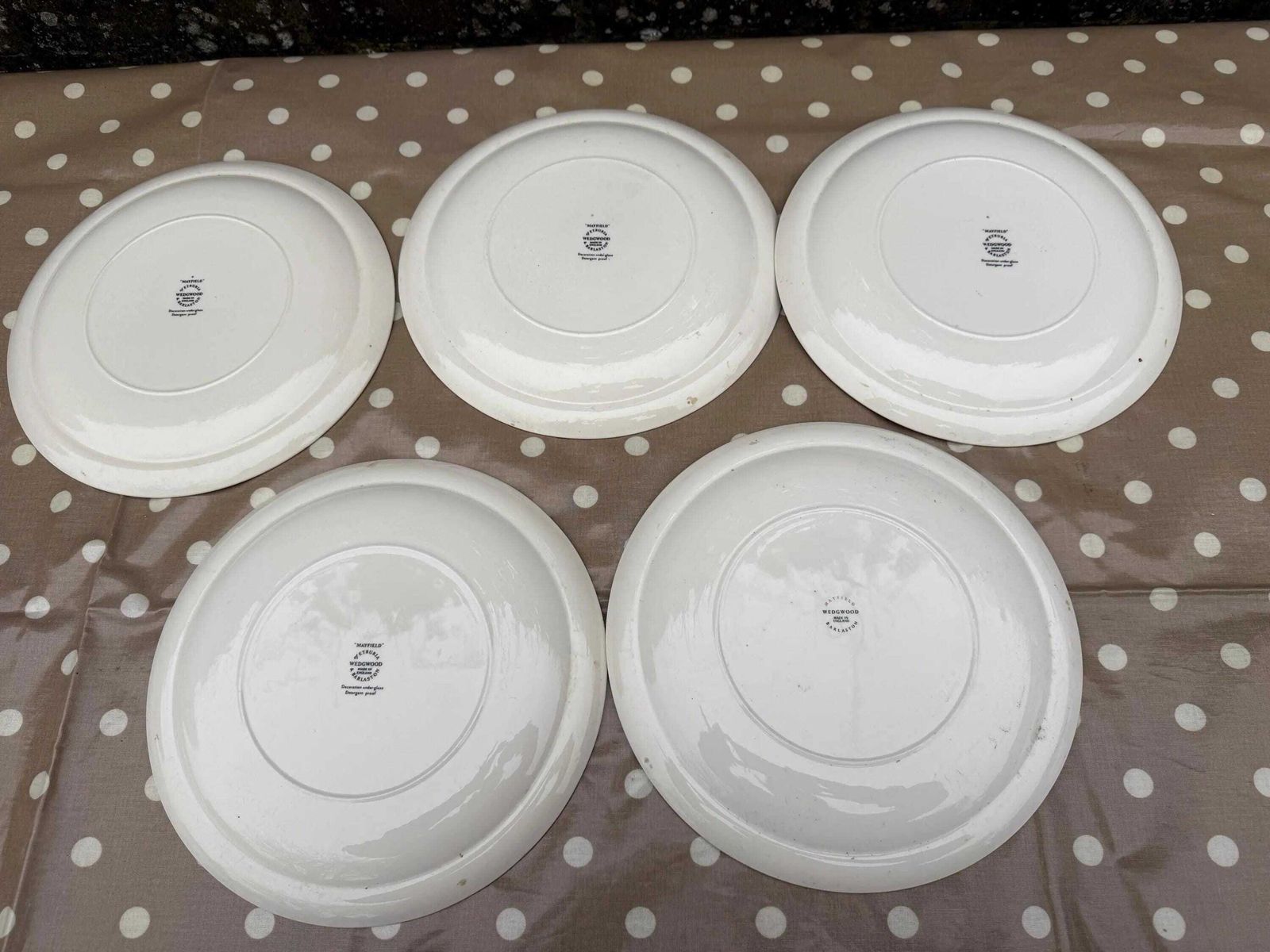 Wedgwood Vintage Retro ‘Mayfield’ 1950s/60’s Dinner Service Pink Poppies And Ruby Red Border photo 141.0