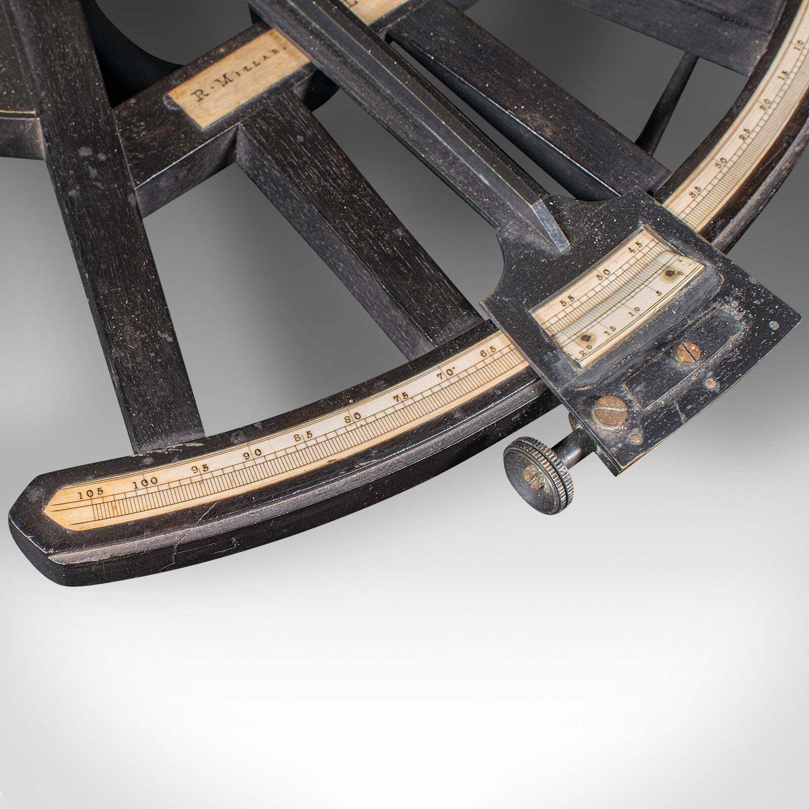 Antique Cased Octant, Scottish, Ebony, Navigation Instrument, Sextant, Victorian photo buy