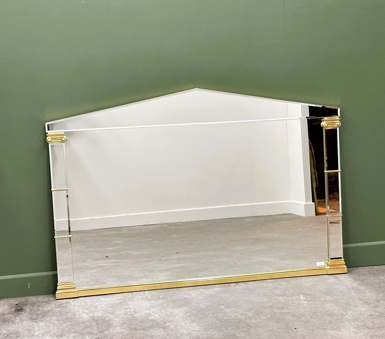 Xl Elegant Neoclassical Style Mirror By Deknudt, 1980s. Belgium