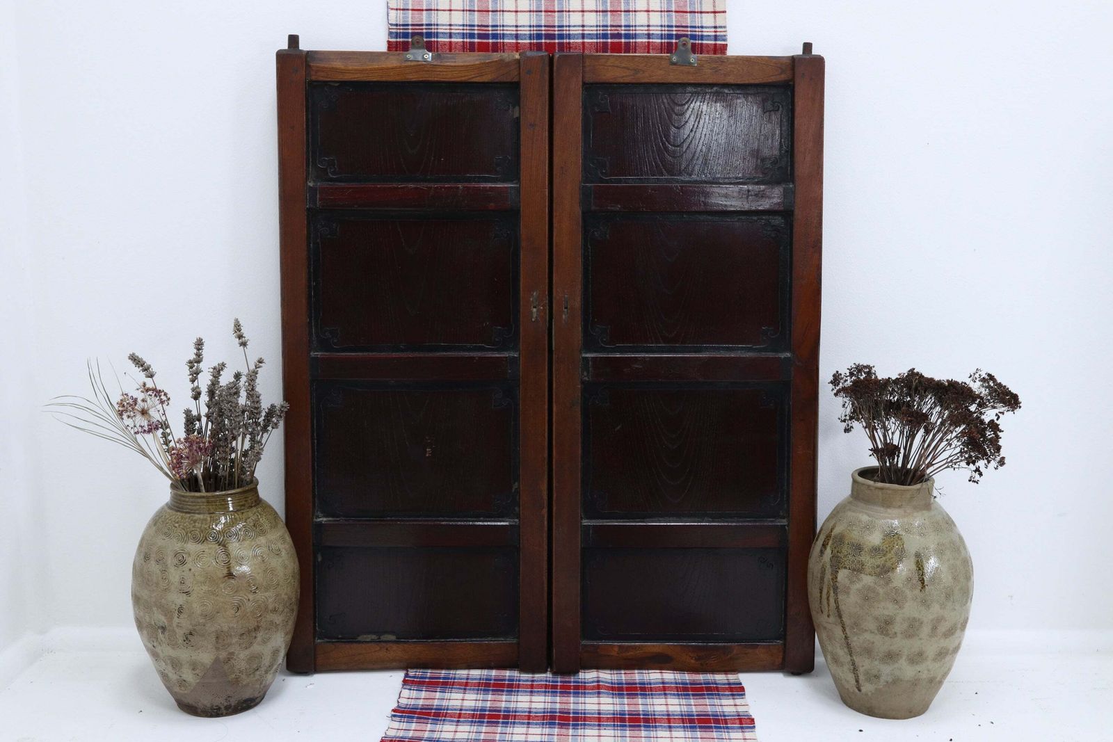 Early 20th Century Chinese Red Elm Set Of Cabinet Doors photo furniture