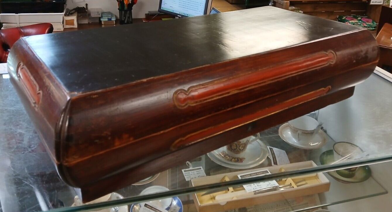 Very Rare Antique Chinese Lacquered Wood Food Presentation/Tea Ceremony Box