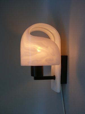 Lighting Space Age Futuristic Dark Brown Acrylic Glass Wall Lights From Wila, 1970s, Set Of 2 photo