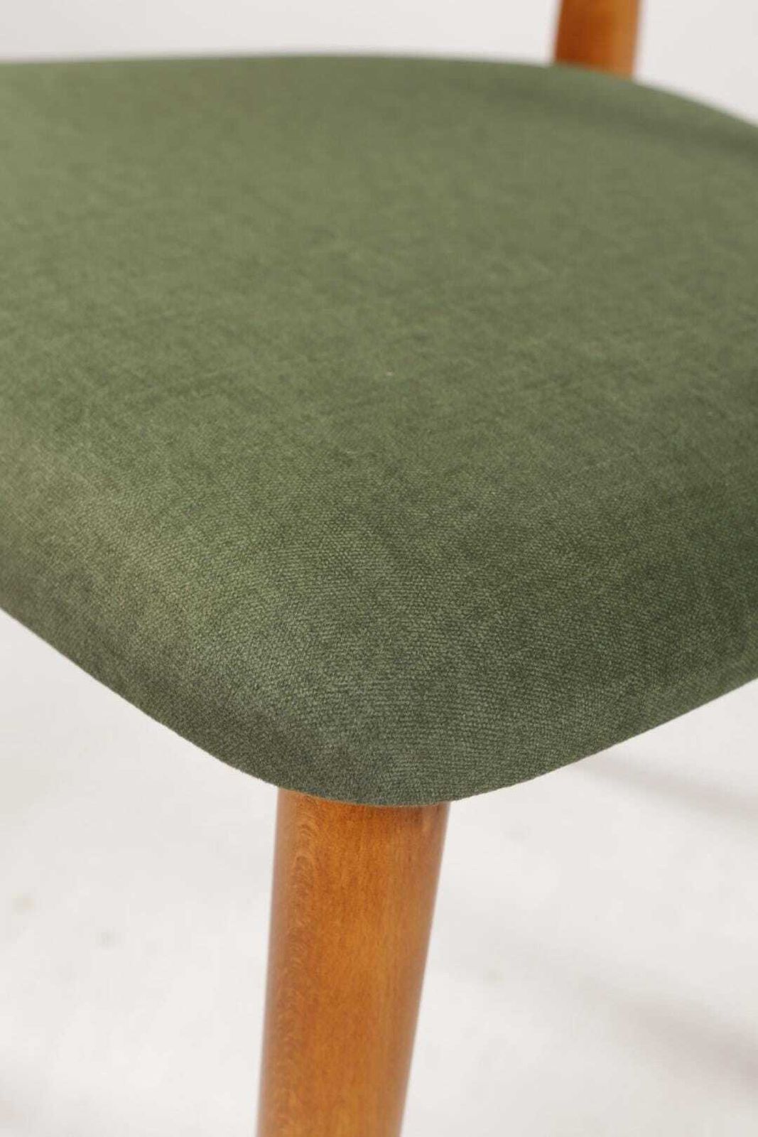 photo furniture Modern Dining Chairs Set Of 4 , Green Velvet Fabric Office Chairs, Beech Wooden Chairs