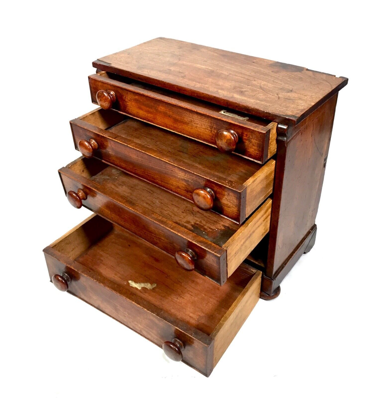 Antique Victorian 19th Century Wooden Chest Of Drawers / Apprentice Furniture photo vintage