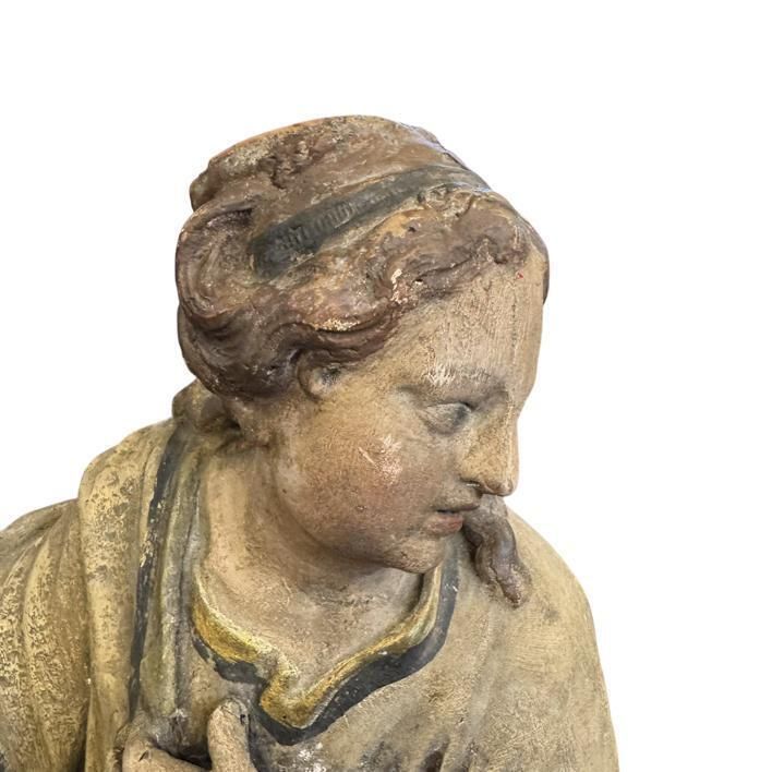 18th Century Polychromesaint Mary Magdalene. photo furniture
