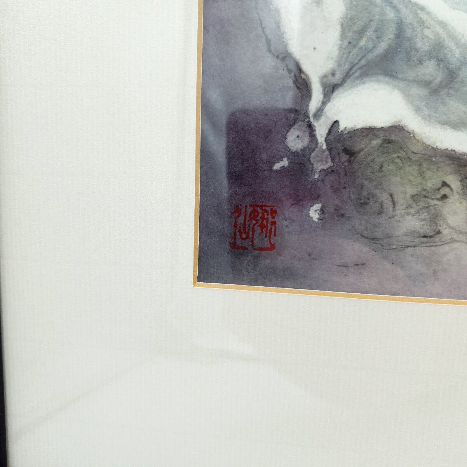 photo furniture Chinese Ink & Colour Painting 'Vortex' Sheena Davis Artist On Xuan Paper Framed