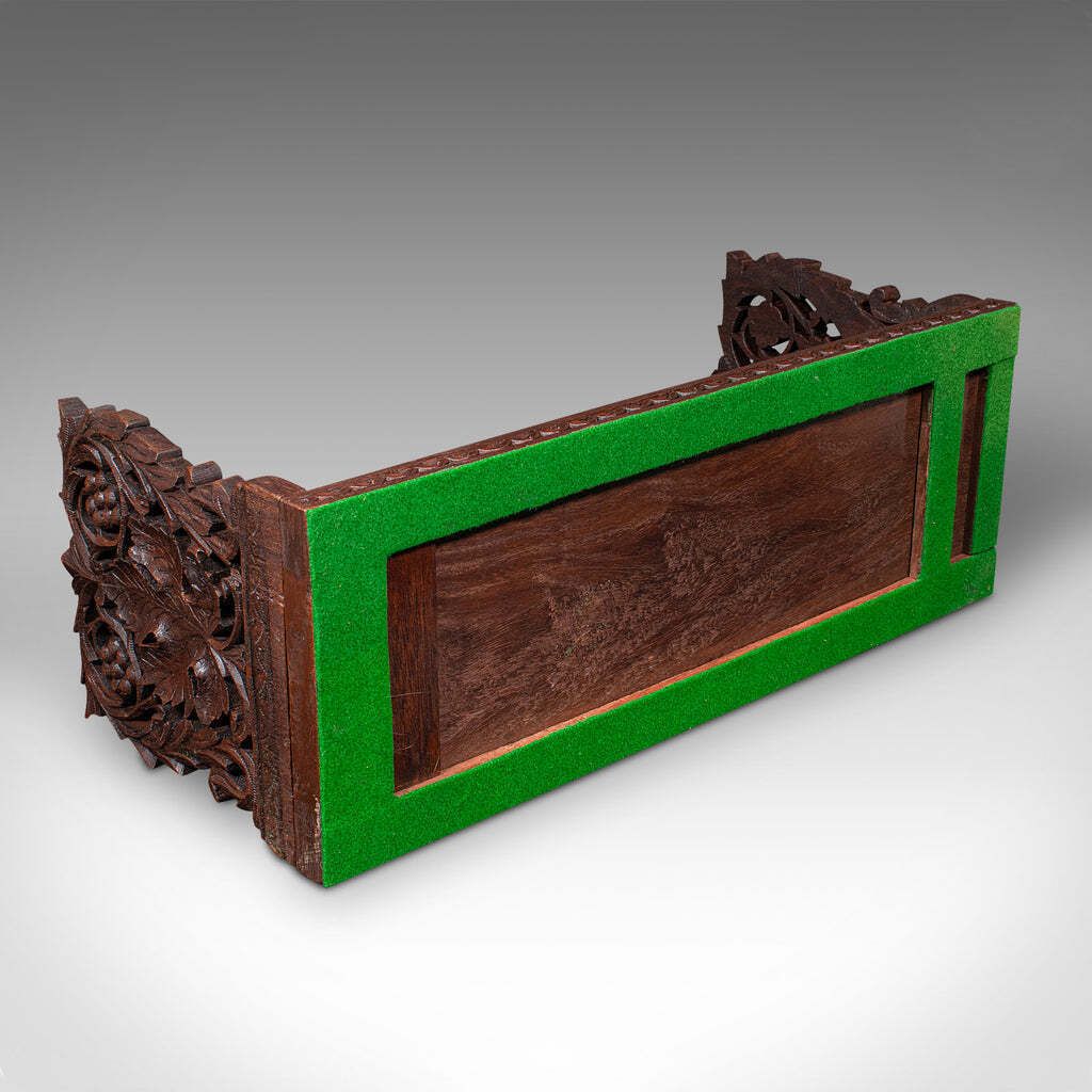 photo for sale Antique Extending Book Slide, Anglo Indian, Carved Teak, Novel Rest, Victorian