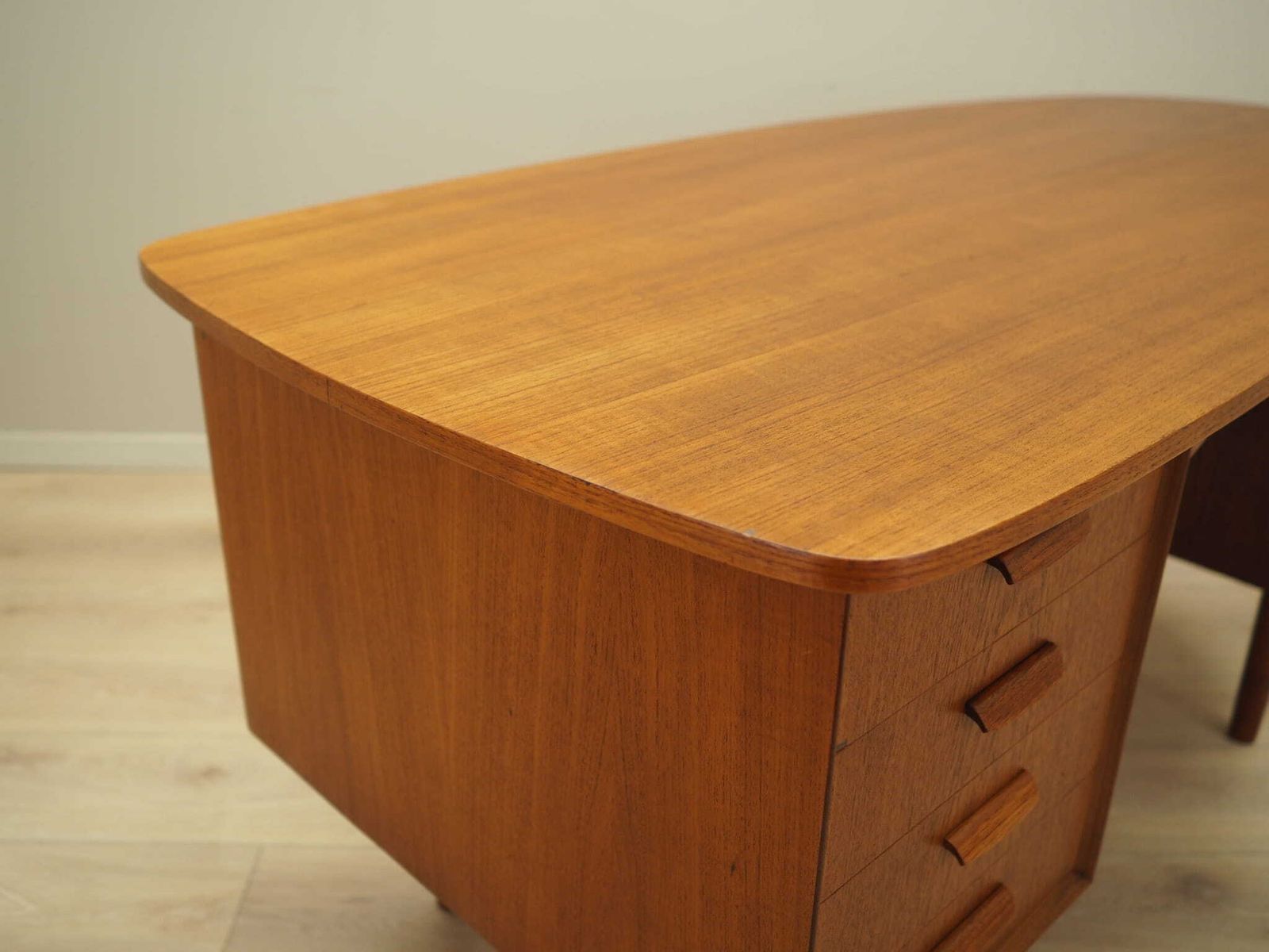 Furniture Teak Desk, Danish Design, 1970s, Designer: H.P. Hansen, Manufacturer: Randers Møbelfabrik photo