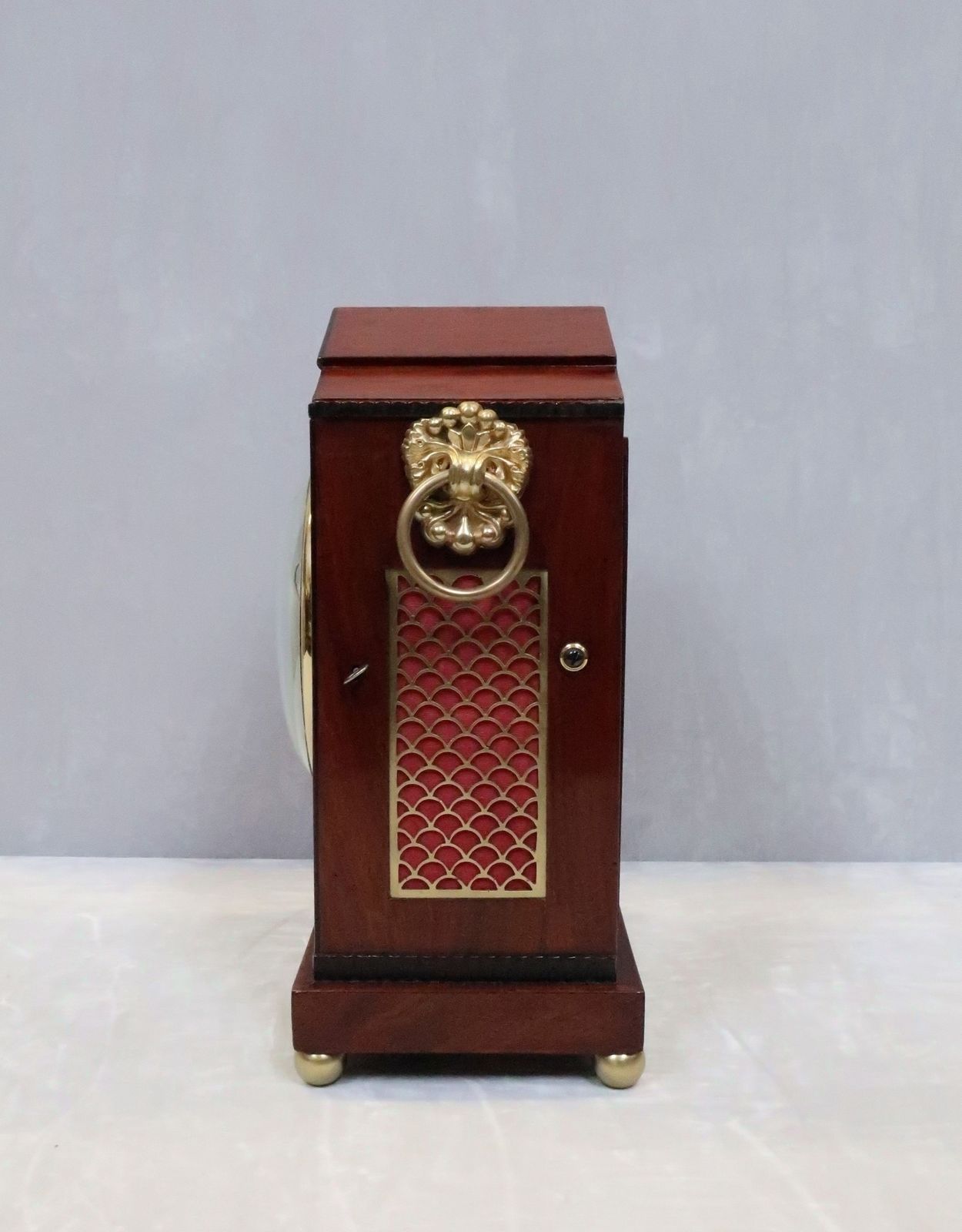 photo for sale Regency Mahogany And Brass Inlaid Bracket Clock By Thomas Connold
