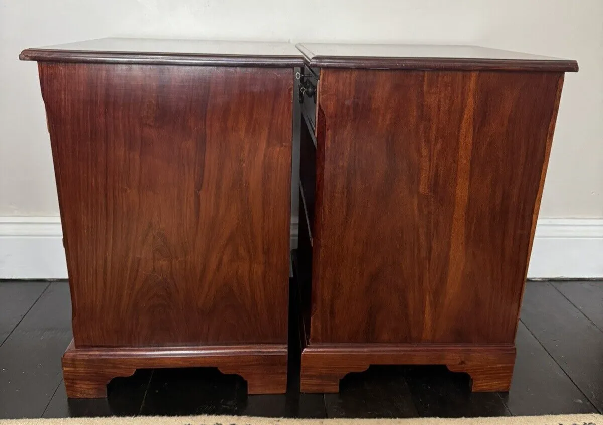 Georgian Style Bedside Tables / Chests By Brights Of Nettlebed photo vintage