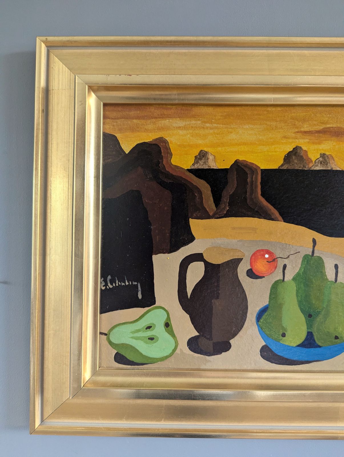Surrealist Still Life Oil Painting photo vintage