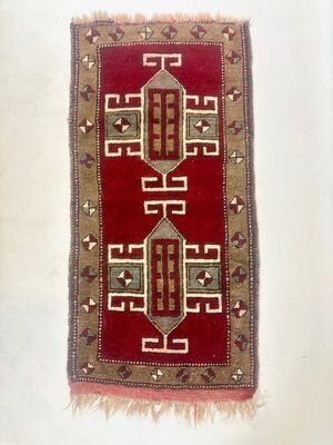 Vintage Turkish Hand Woven Malatya Rug From Ikea, 1960s