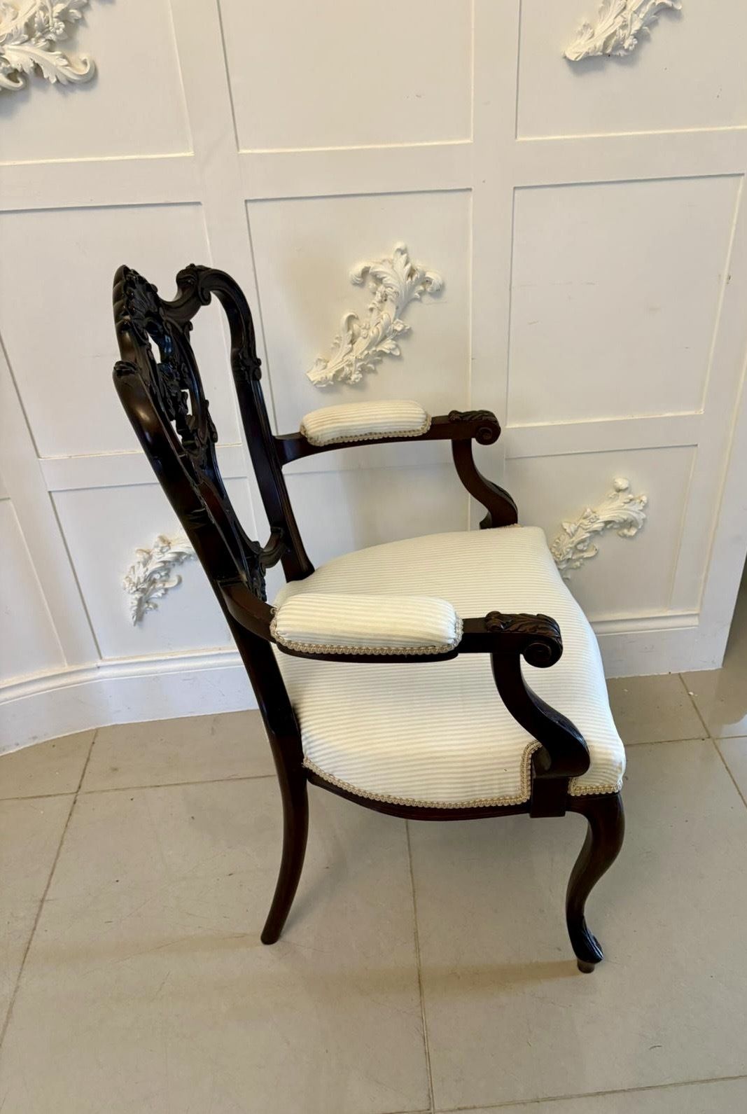 Antique 19th Century Quality Carved Mahogany Office Chair photo furniture