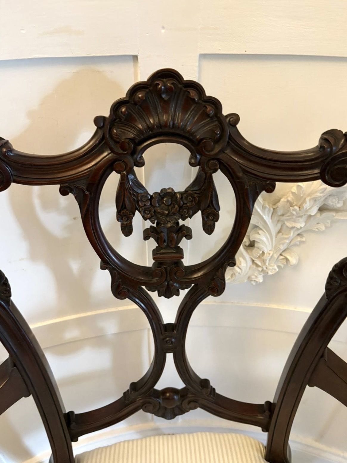 photo for sale Antique 19th Century Quality Carved Mahogany Office Chair
