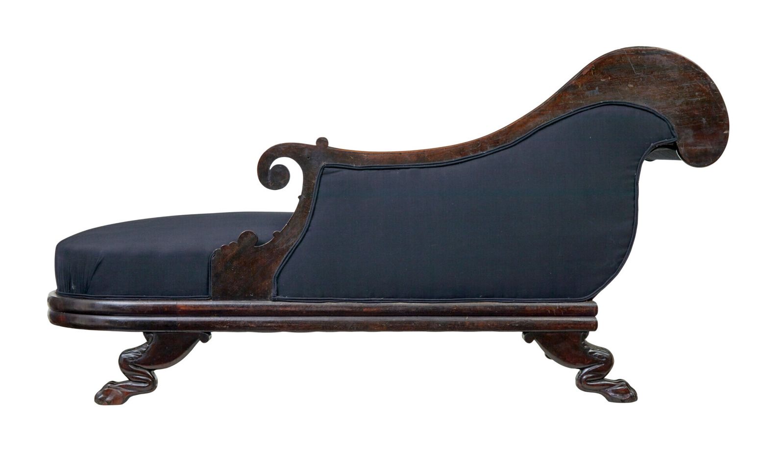photo furniture 19th Century William IV Carved Mahogany Chaise Longue