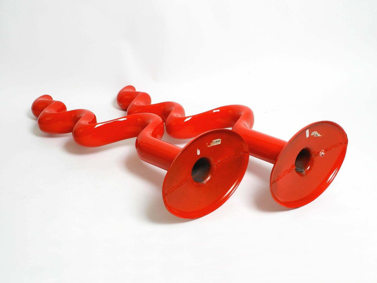 photo for sale Two Abstract Metal Floor Sculptures By Tony Almén And Peter Gest For Ikea 1990