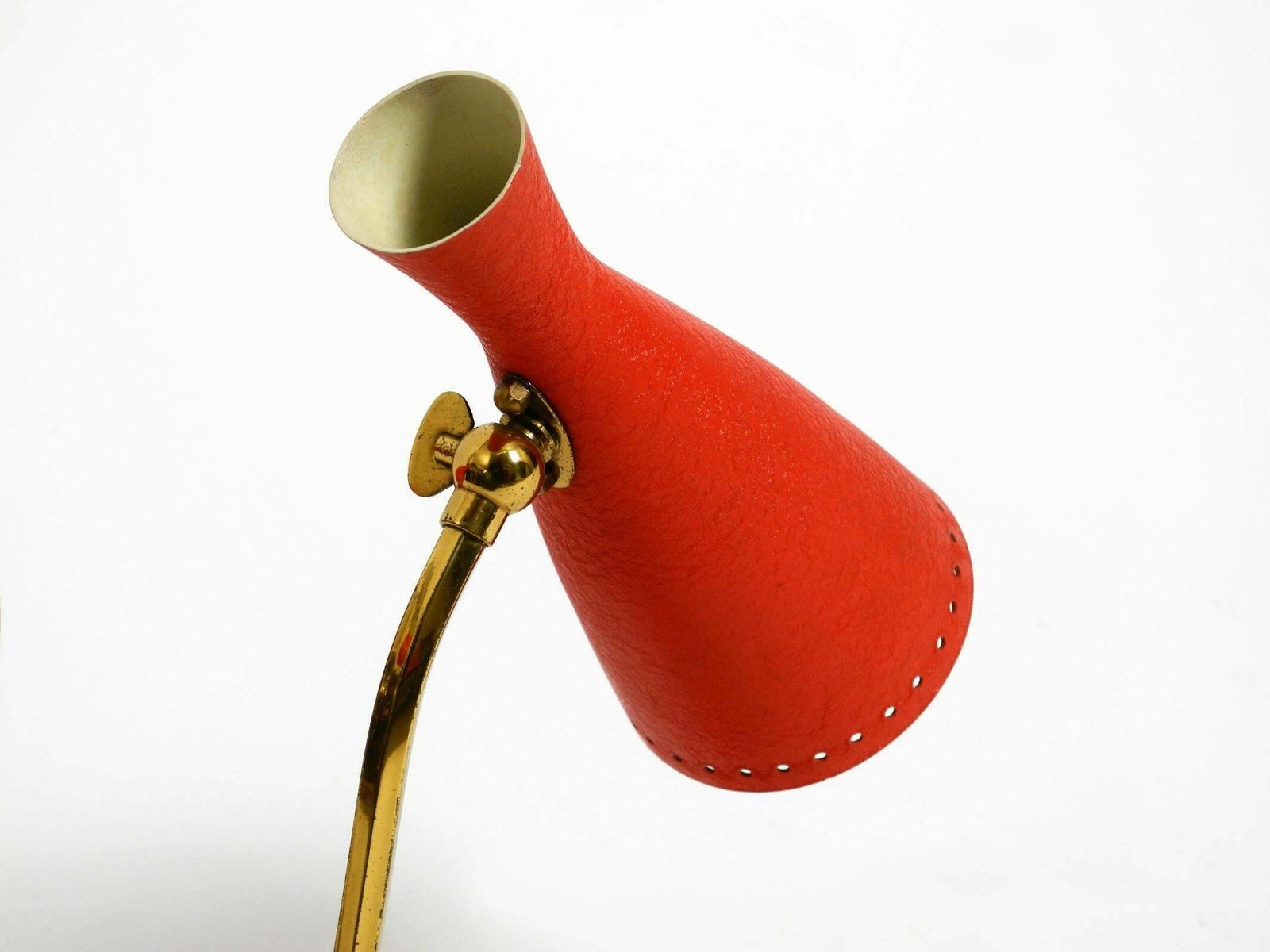 Pair Of Beautiful Red Mid Century Diabolo Crow's Foot Table Lamps From Cosack photo buy