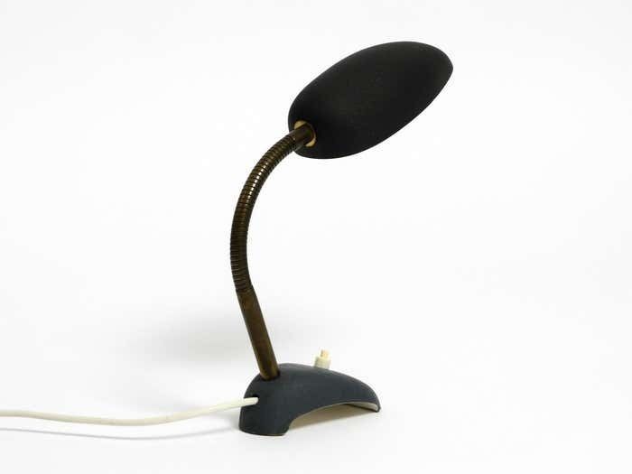 701.0 Beautiful Small 1950s Table Lamp With Metal Gooseneck From Gebrüder Cosack photo