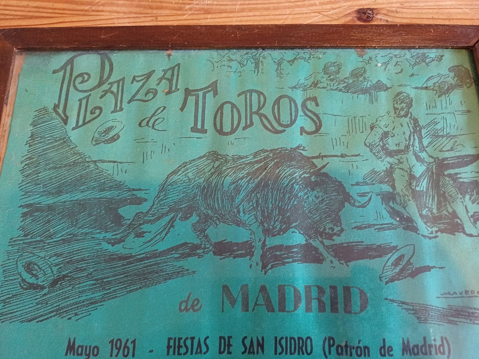 2 Bullfight Posters By Santos Saavedra 1957 And 1961 photo for sale