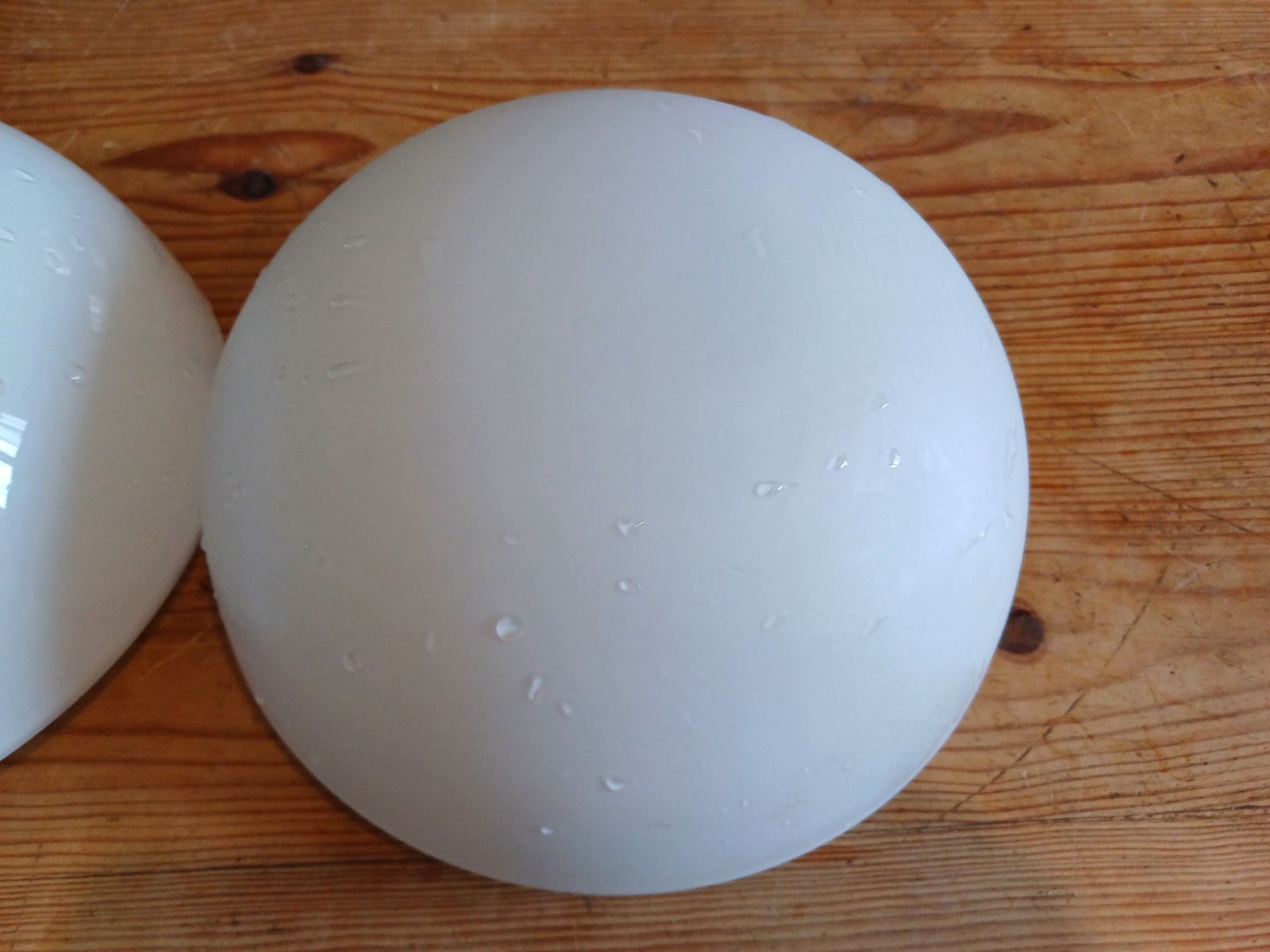 2 Globes White Opaline Ceiling Light photo furniture