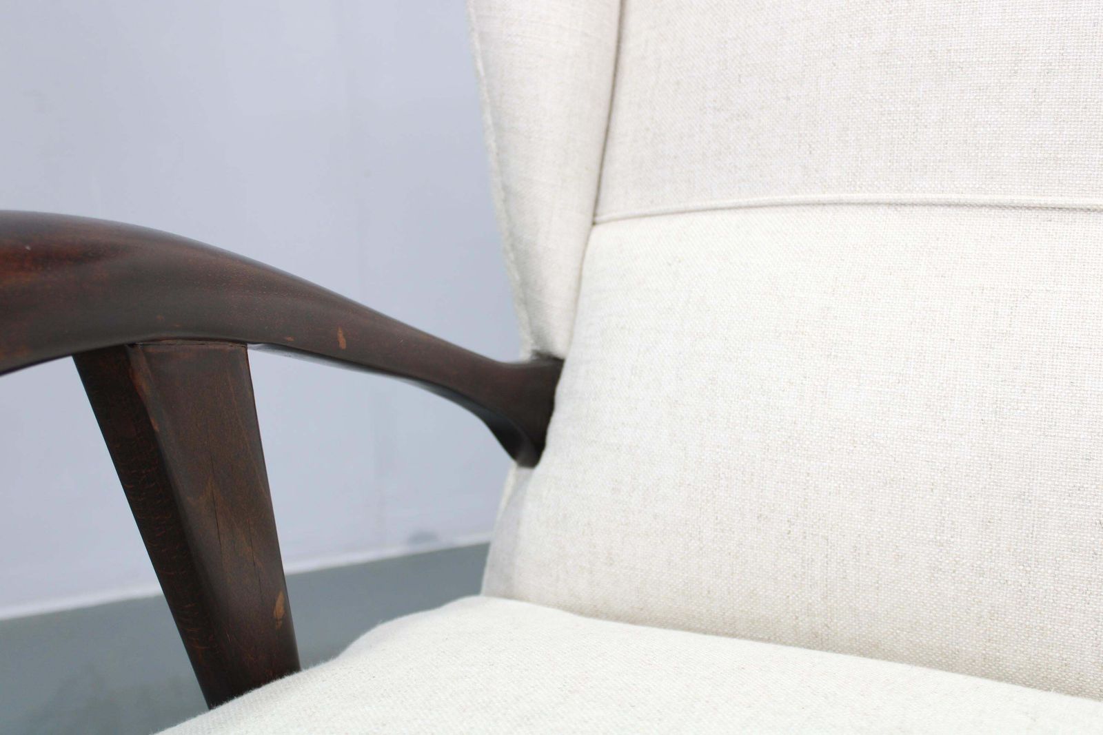 1370.0 1950s Restored Wing Chair, Czechoslovakia photo