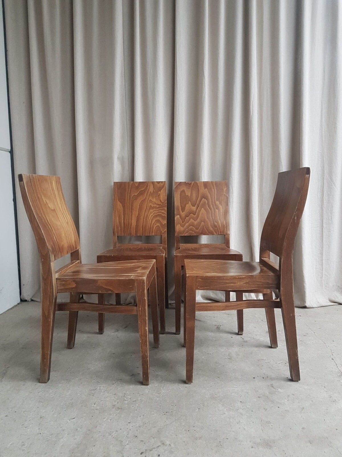 Vtg Mid Century Style  Set Of 8 Stacking Dining Chairs R708 photo 460.0