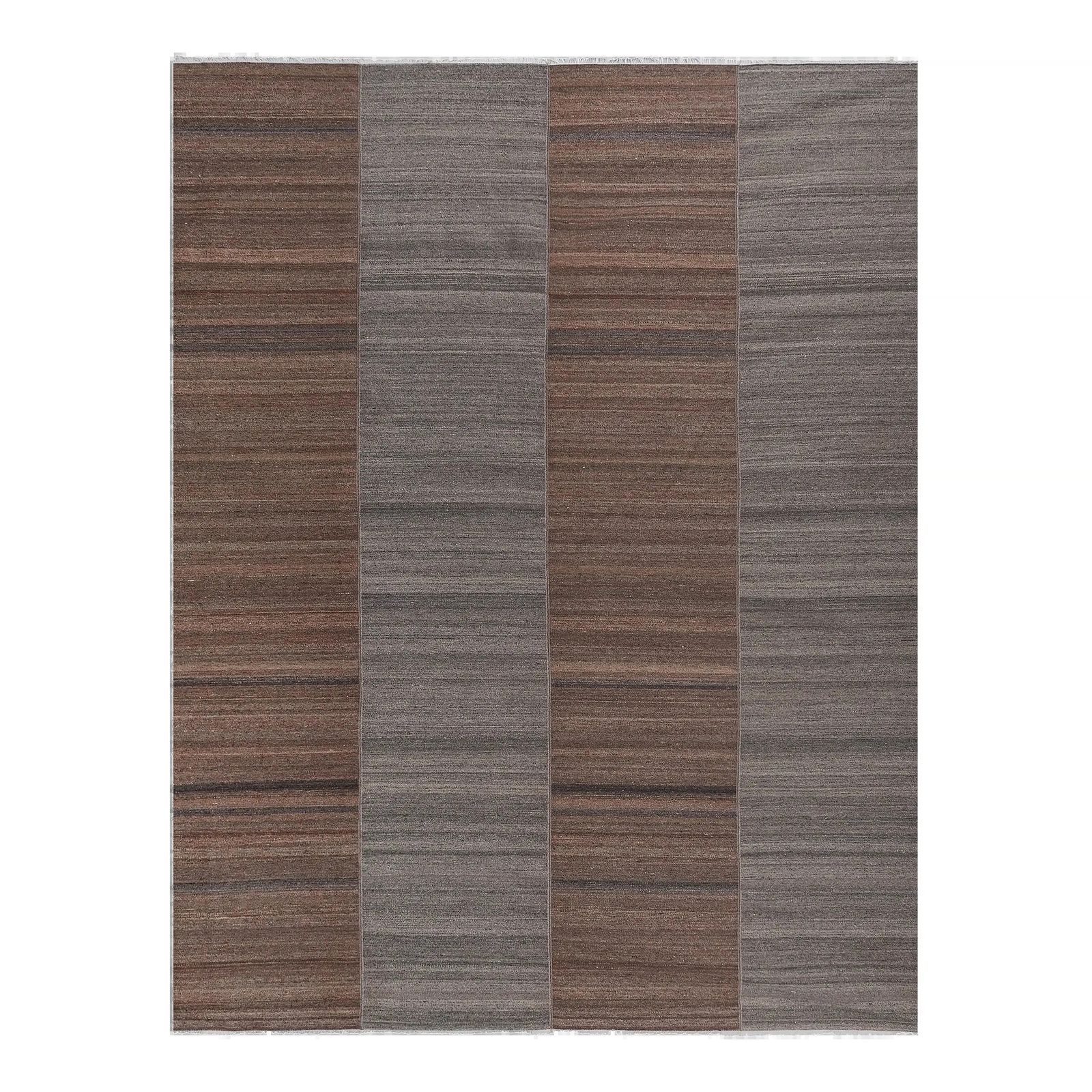 Vintage Oversized Striped Turkish Kilim Rug 9'5'' X 12'2''