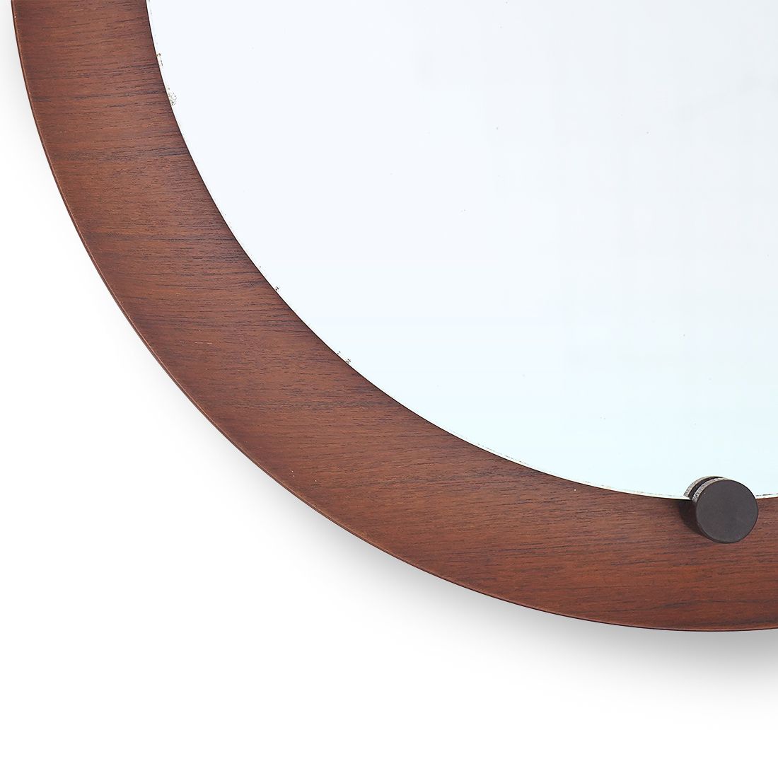 Round Mirror In Curved Plywood, 1960s photo buy