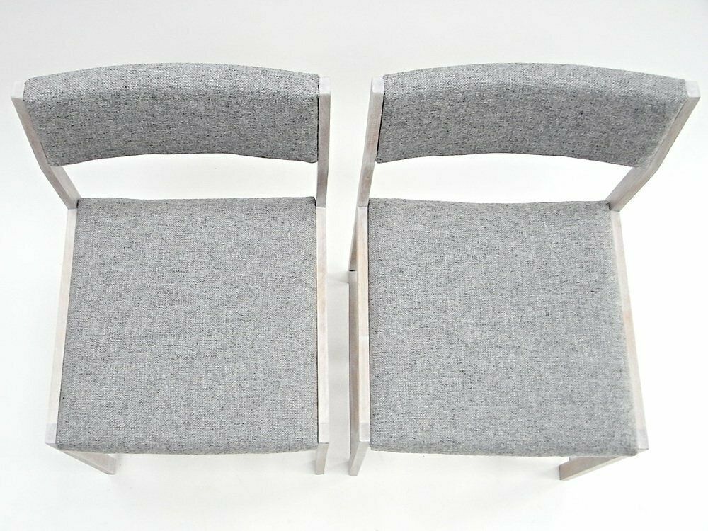 photo for sale Bleached Oak & Kvadrat Fabric Chairs, Set Of 2