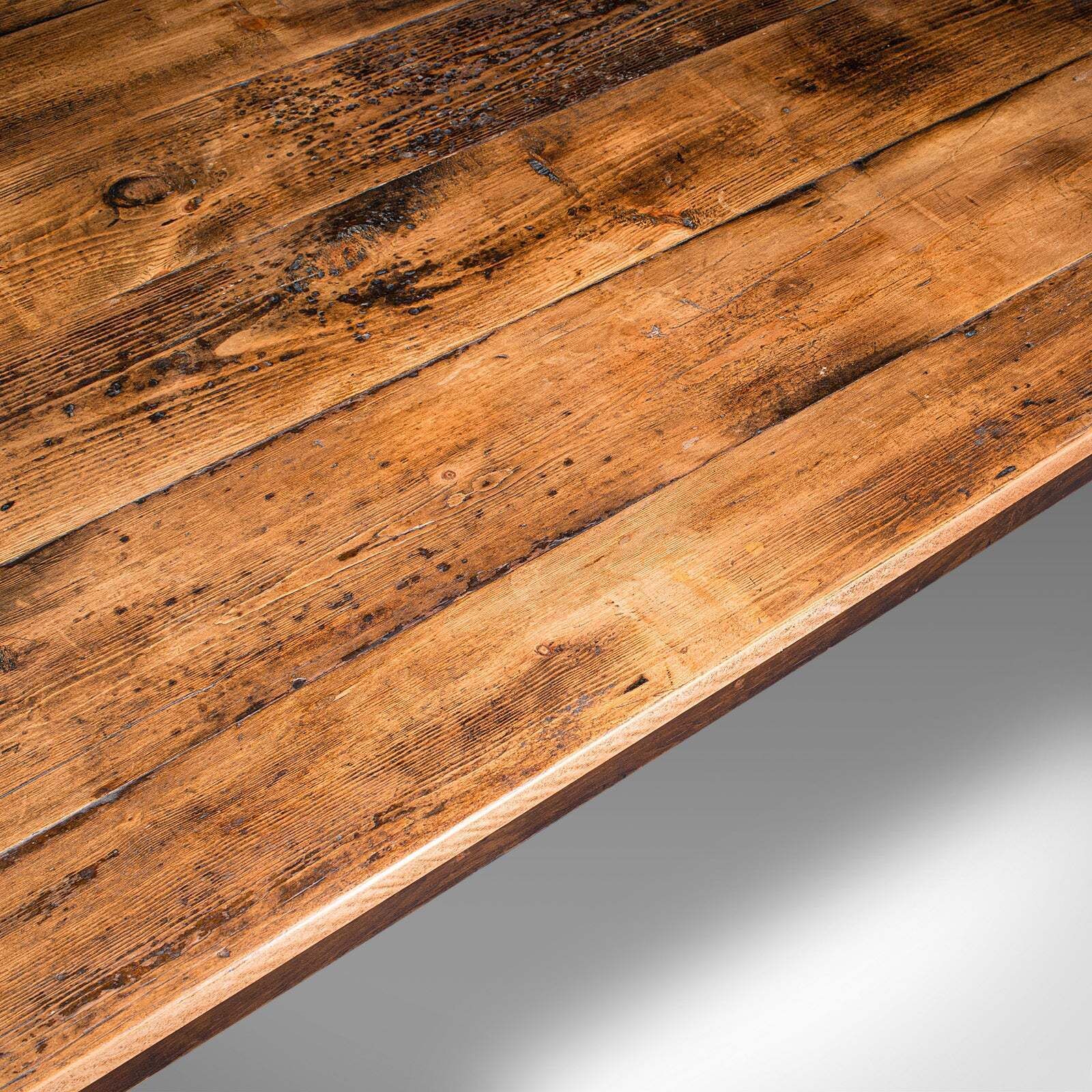 6' 6'' Antique Farmhouse Dining Table, English, Pine, Country House, Victorian photo vintage