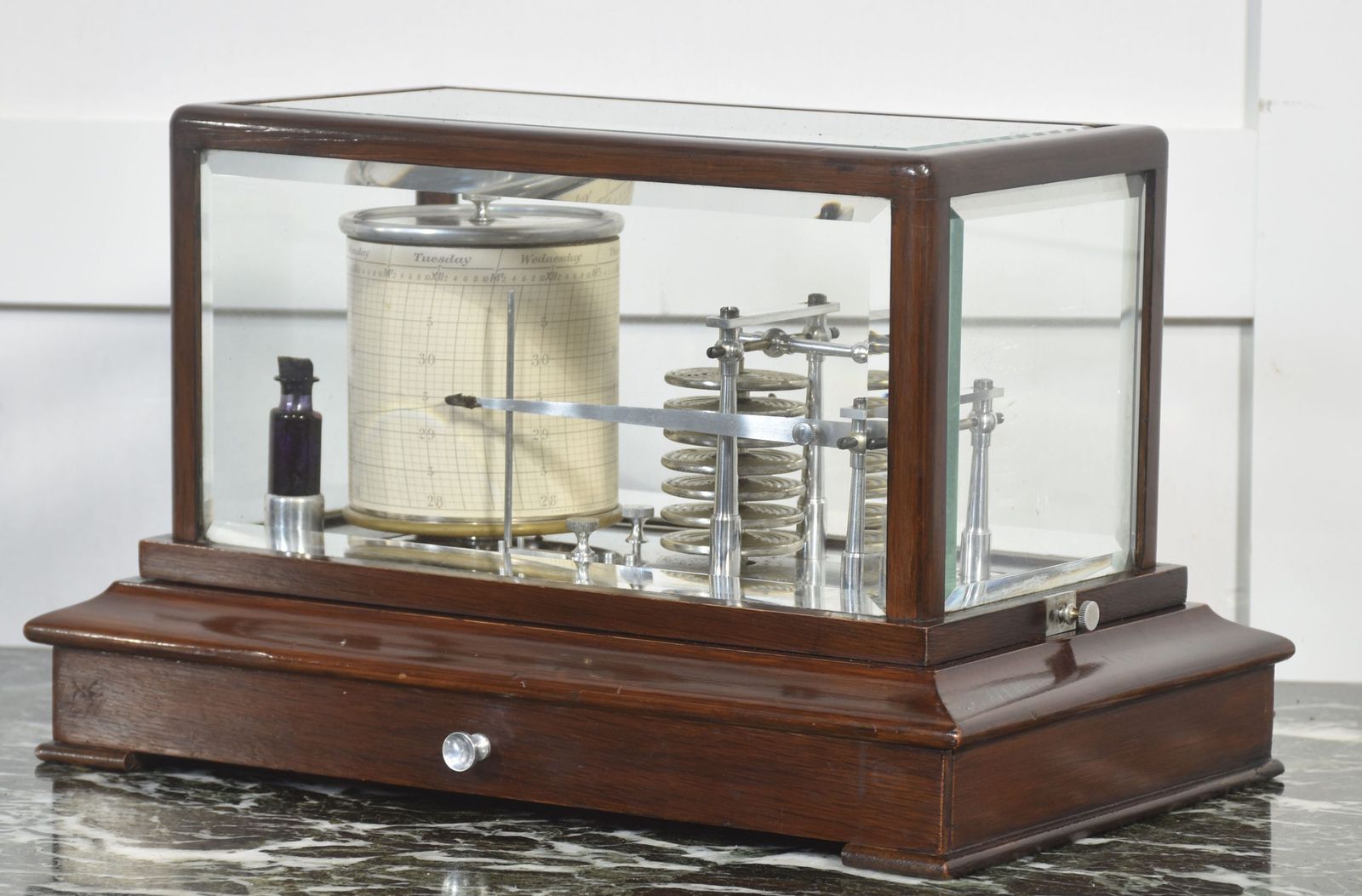photo furniture Mahogany Cased Barograph