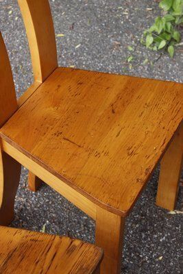 806.0 Vintage French Elm Chairs From Seltz, 1980s, Set Of 4 photo