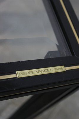 Black Lacquered Side Tables By Pierre Vandel, France 1970s, Set Of 2 photo vintage
